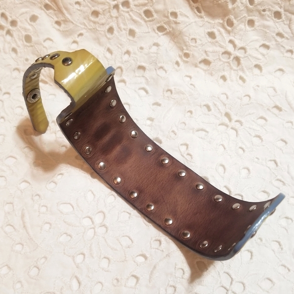 CELINE Made In Italy Patent and Tanned Calf Bombay Sky Bracelet - Picture 2 of 7